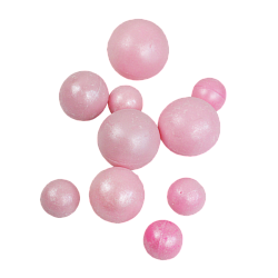 Сферы из шоколадной глазури перламутровые розовые 10 шт